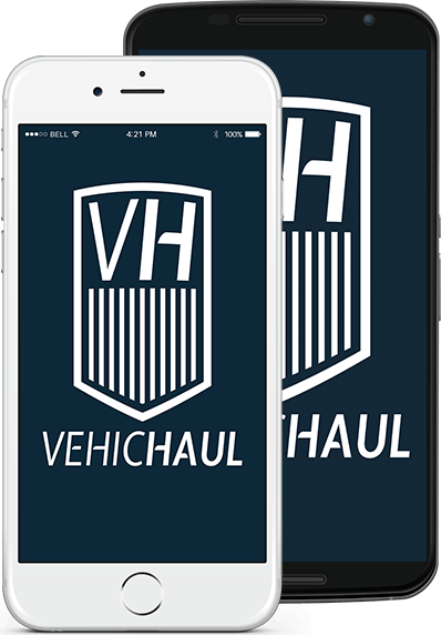 VehicHaul mobile application for iOS and Android | A Product of Backup Parachute